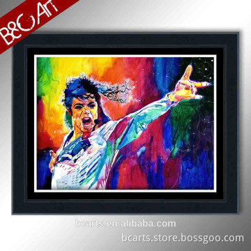 China factory popular famous singer Michael Jackson figure art painting